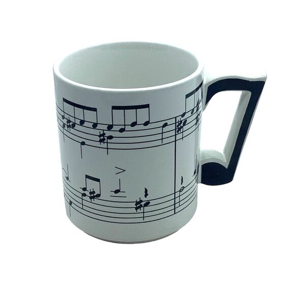 Vtg 1984 Chadwick Miller Musical Sheet Music Notes Cup Mug Note Handle Composer - Picture 1 of 6